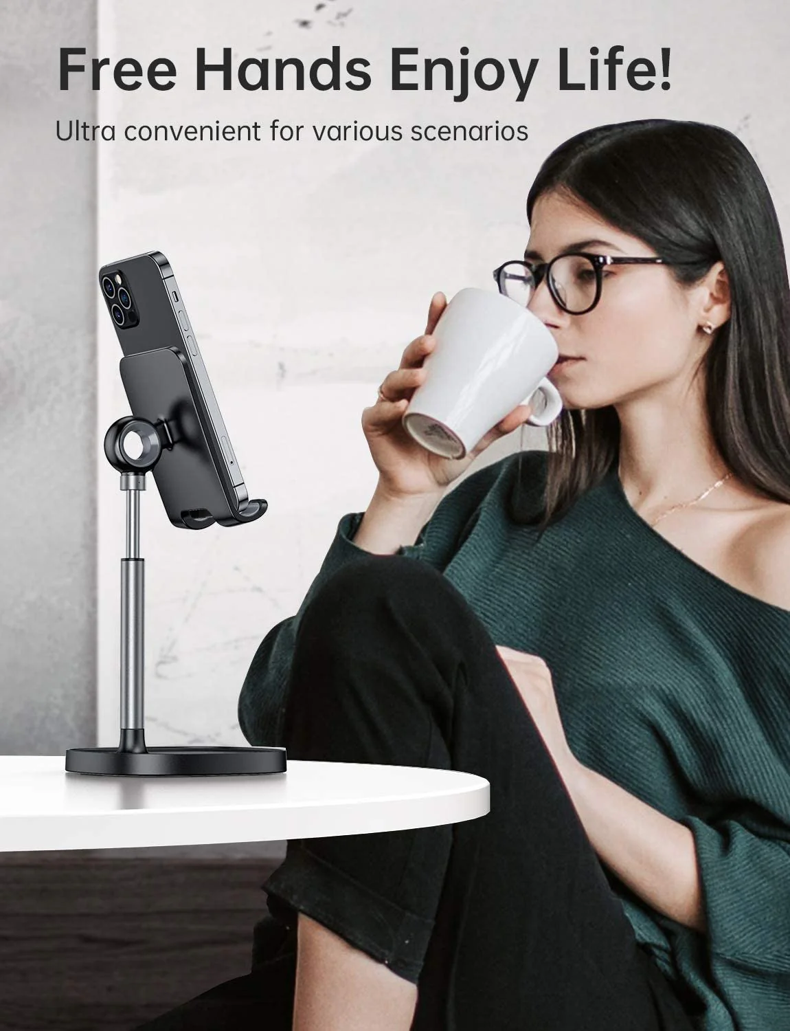 Lisen Adjustable Cell Phone Stand for Desk - Image 13