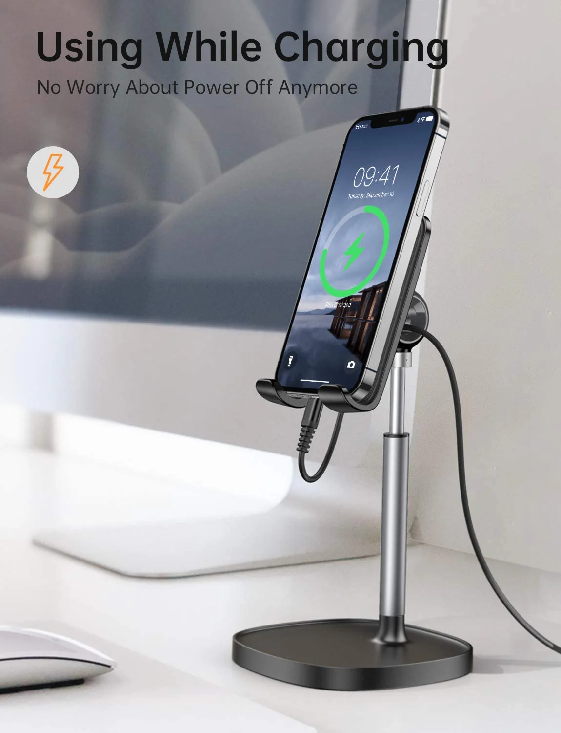 Lisen Adjustable Cell Phone Stand for Desk - Image 8