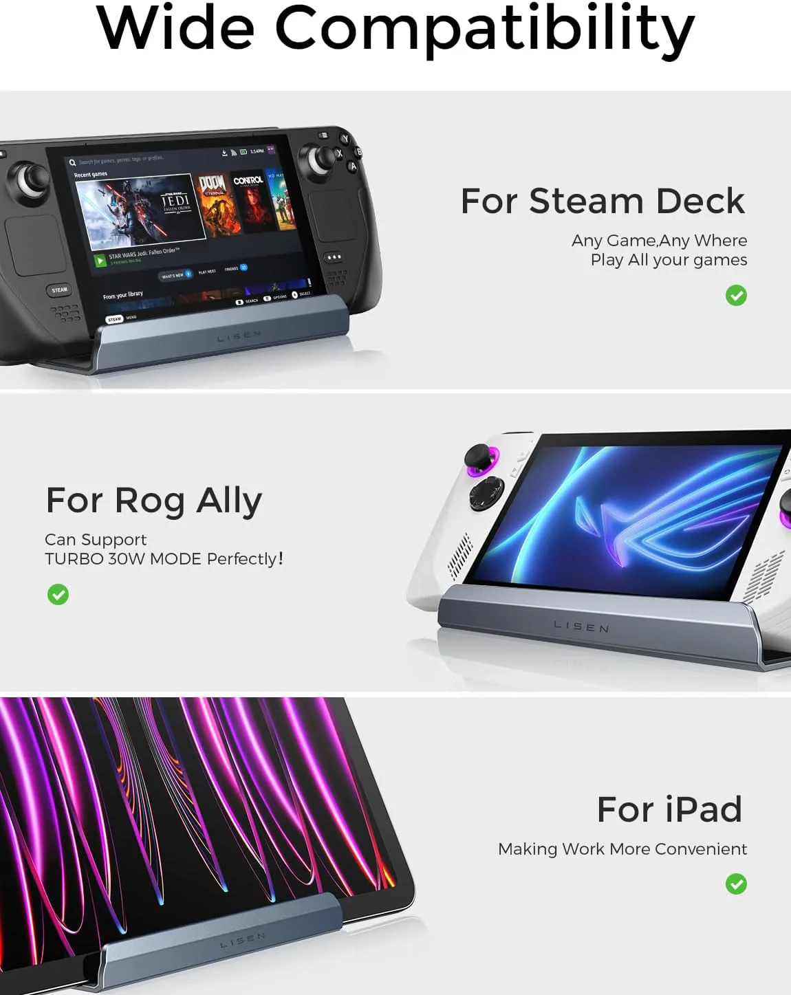 Lisen 13-in-1 Steam Deck Dock with Dual Cooling Fan - Image 6