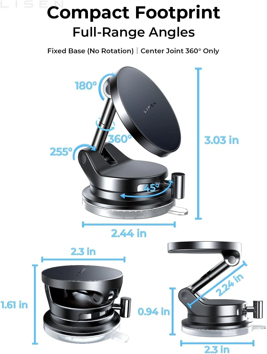 LISEN 15W MagSafe Car Mount Charger - Image 11
