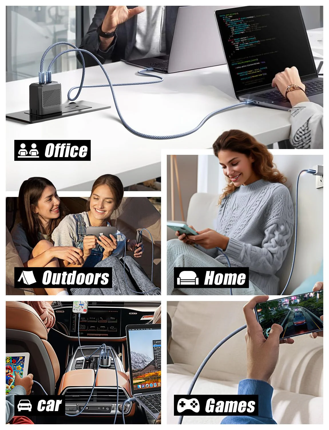 LISEN 2 Pack 240W USB C to USB C Cable 2M USBC to USBC PD - Image 10