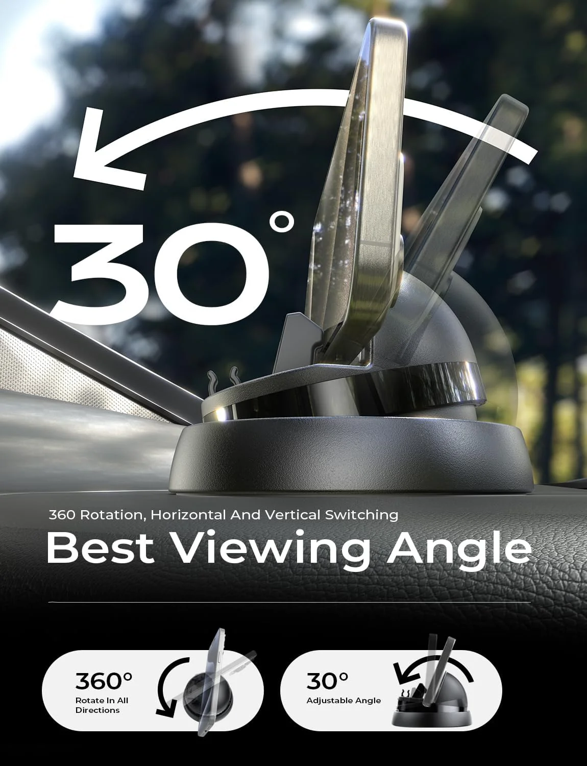 LISEN 360° Rotatable Dashboard Car Phone Holder - Image 3