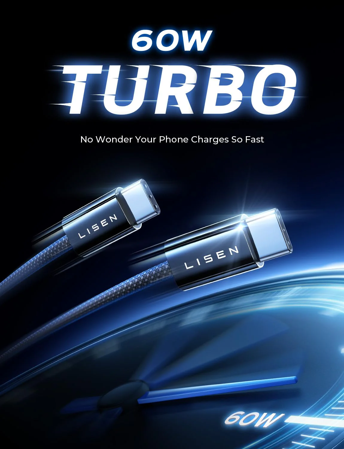 Lisen USB C to C Cable [60W, 5-Pack] - Image 2