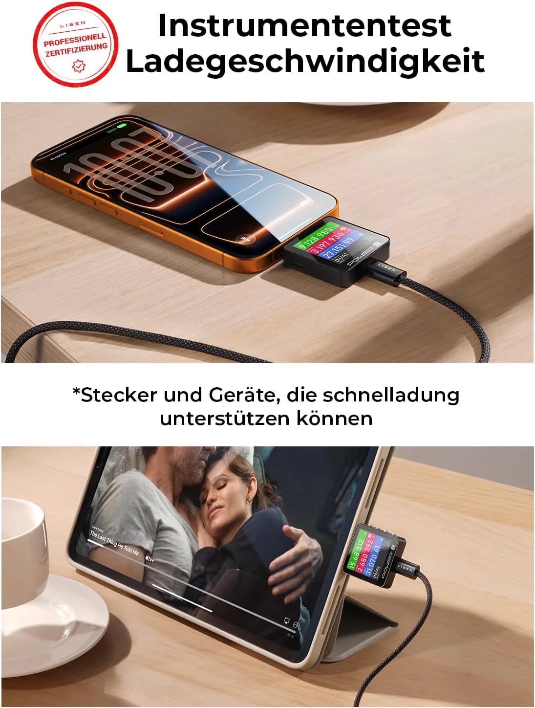 LISEN 60W USB C Kabel, [4er Pack, 0,5M 1M 1M 2M] USB C auf USB C Kabel Set - Image 3