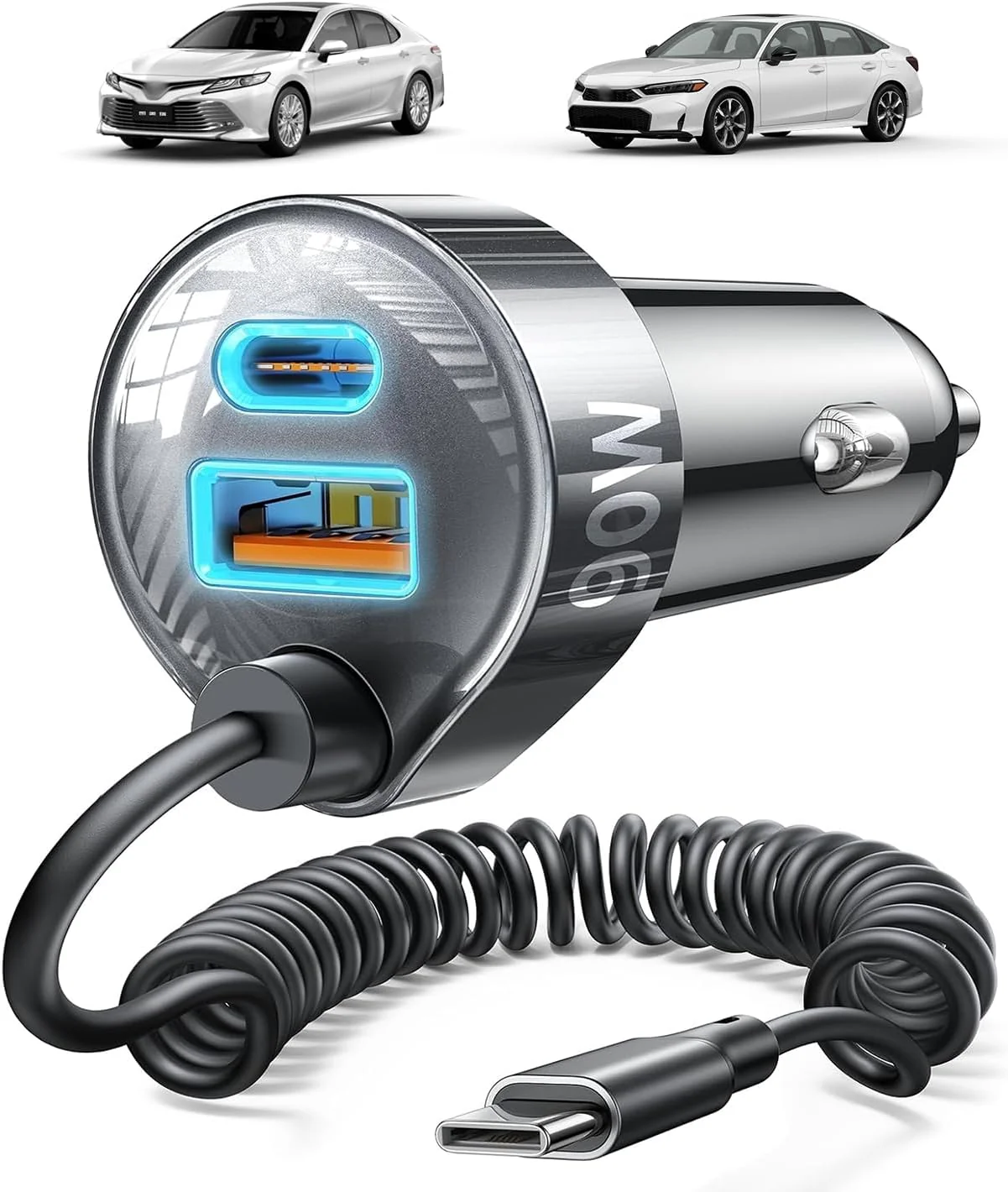 LISEN 90W for iPhone 17 16 15 Pro Max Car Charger USB C Fast Charge