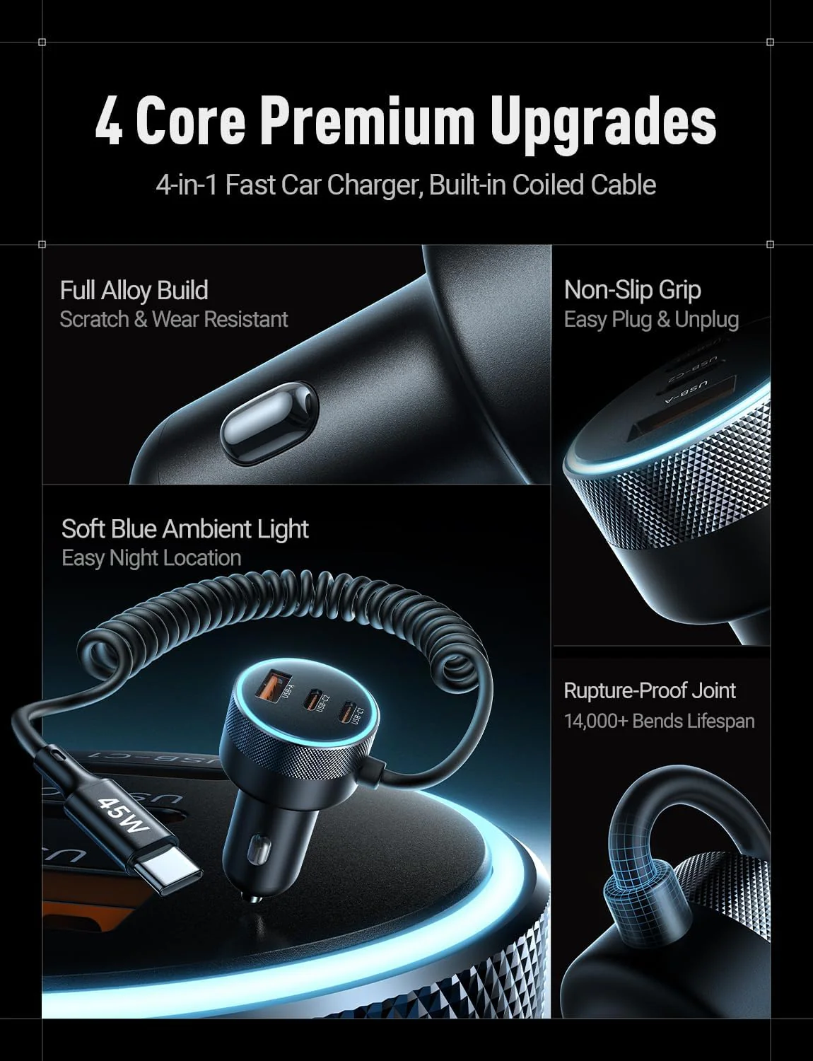 LISEN 90W for iPhone 17 16 15 Pro Max Car Charger USB C Fast Charge - Image 6