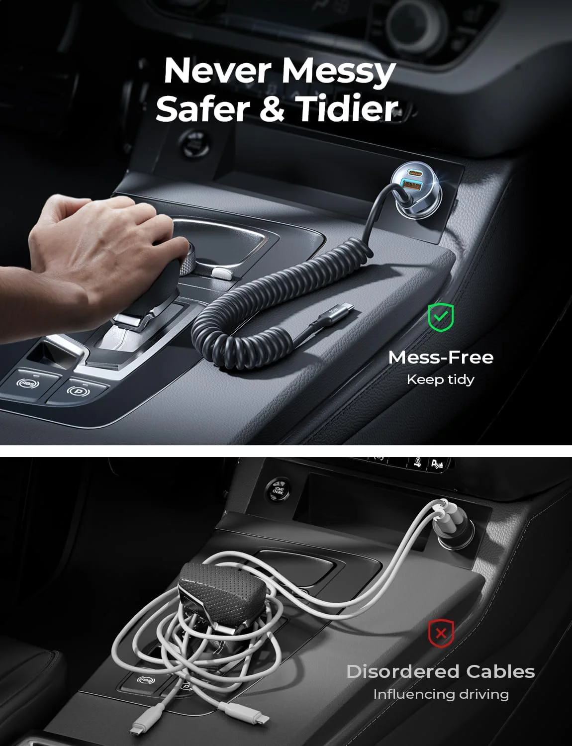 LISEN 90W for iPhone 17 16 15 Pro Max Car Charger USB C Fast Charge - Image 3