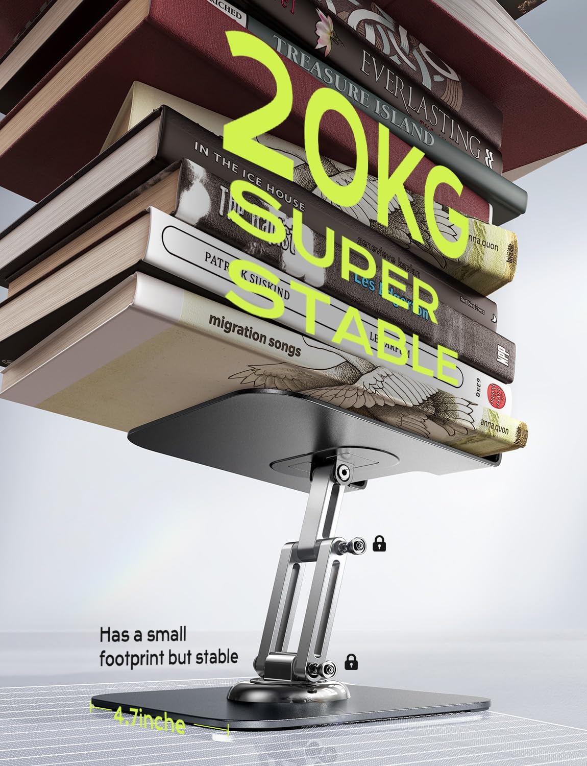LISEN Adjustable Rotating Tablet Stand for Desk - Image 6
