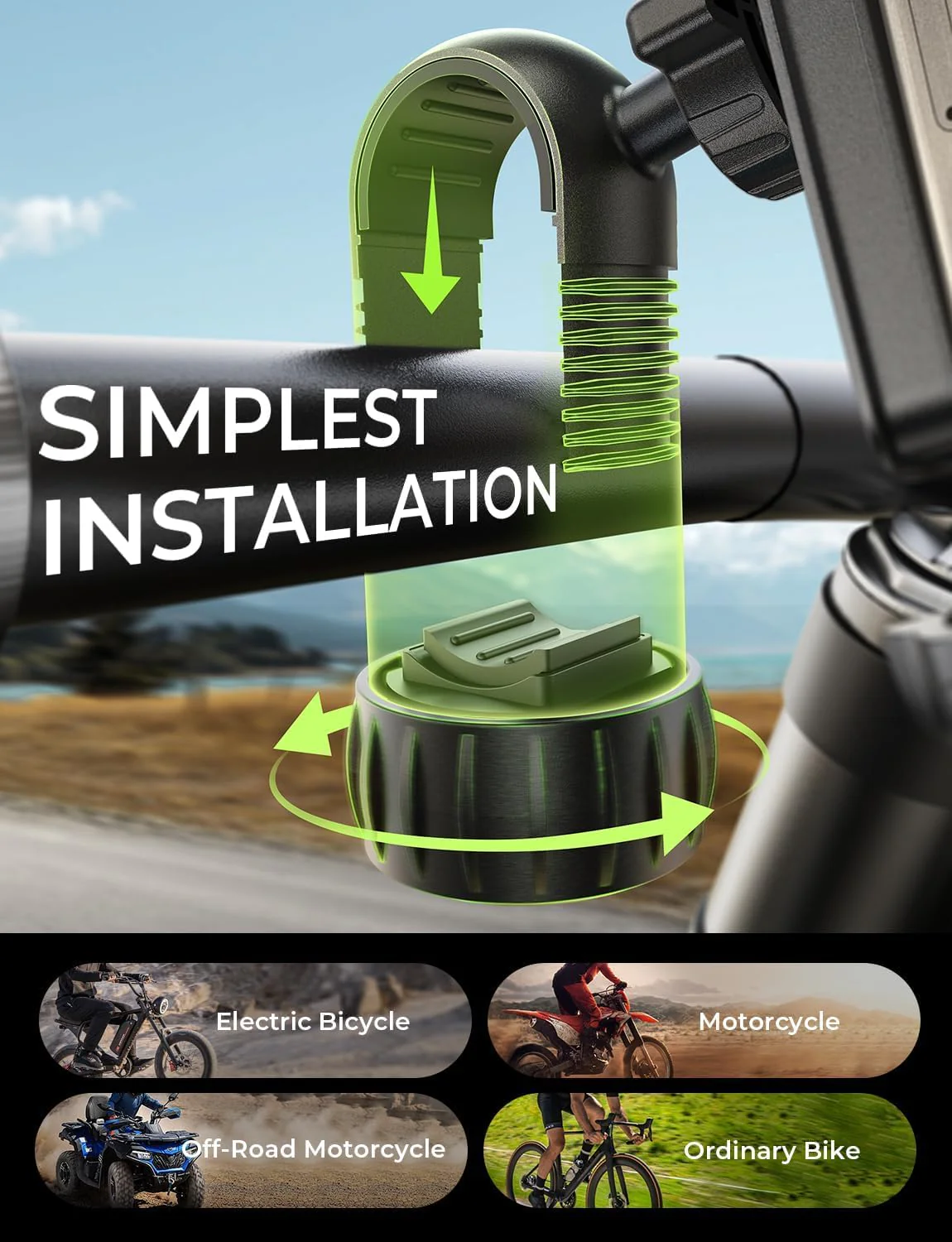 LISEN Bike Phone Holder Mount,[Super Easy Install] - Image 3