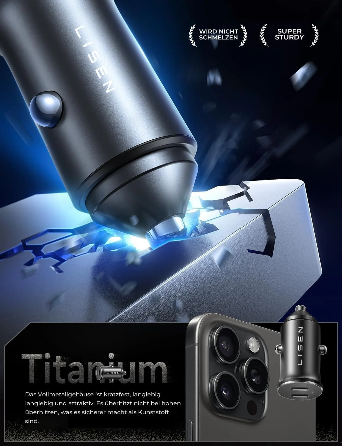 LISEN Cadeau Saint Valentin Cadeau Saint Valentin 90 W Cigarette Lighter Charger - Image 7
