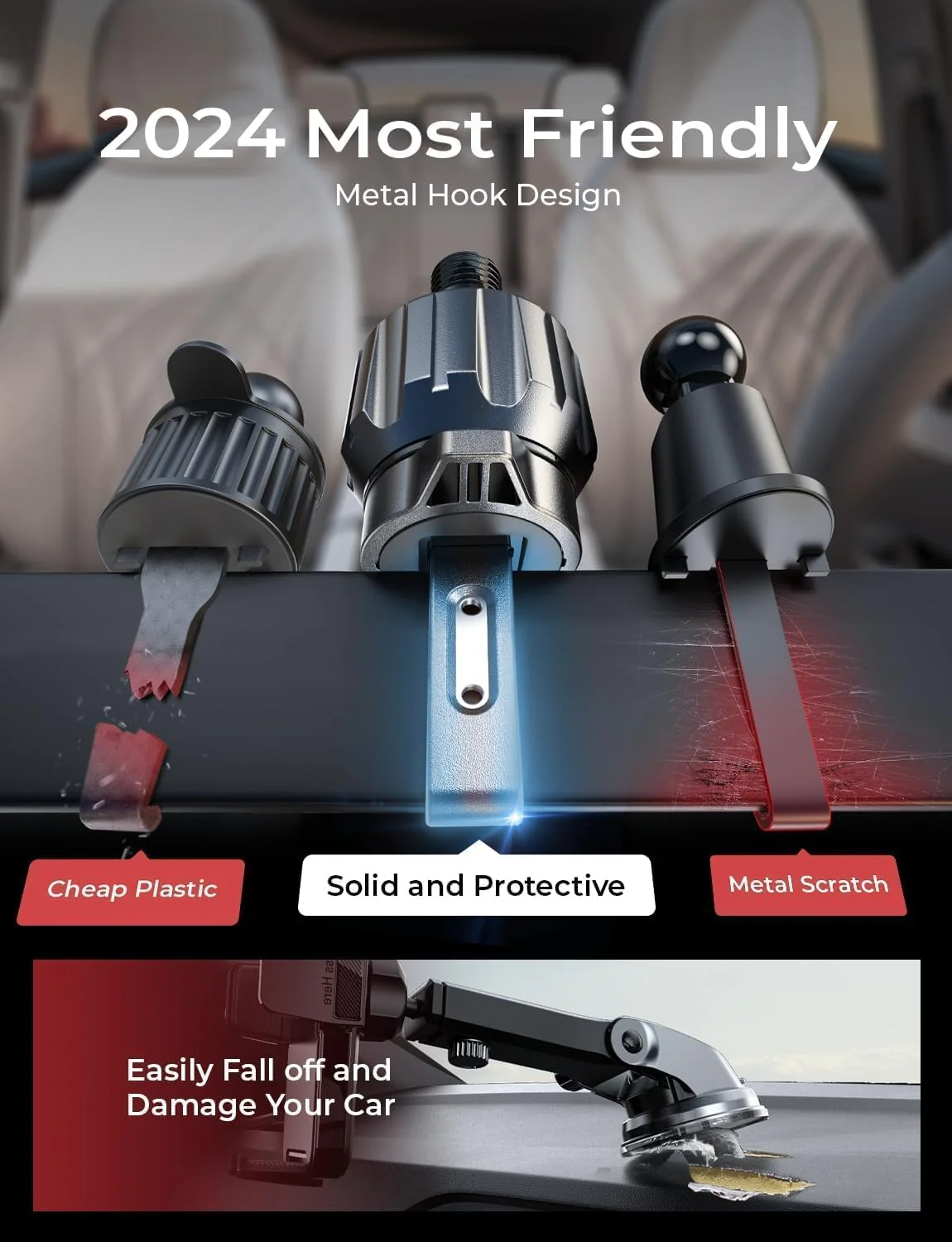 LISEN Car Phone Mount, Phone Holders for Your Car - Image 4