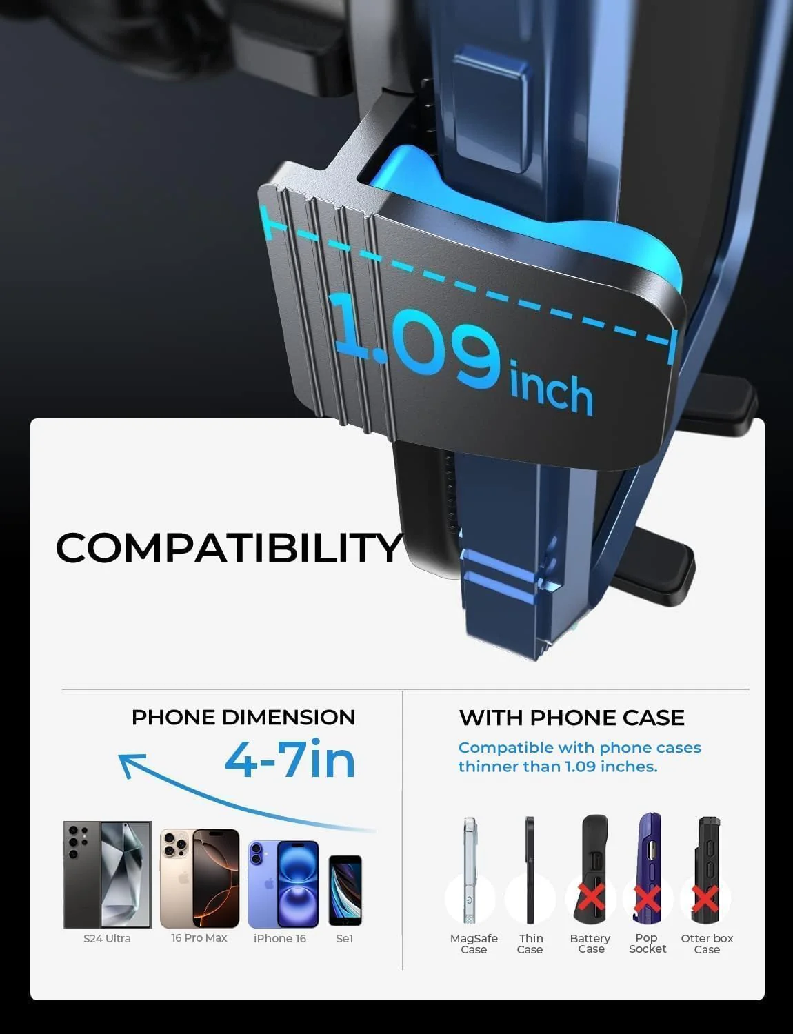LISEN Car Phone Mount, Phone Holders for Your Car - Image 5