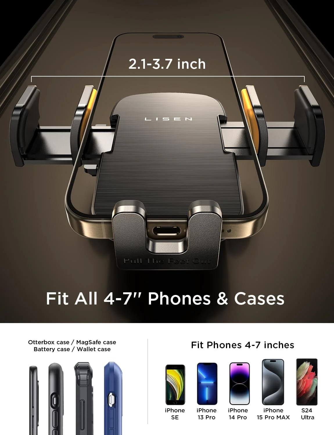 LISEN CD Phone Holder for Car iPhone 17 Adjustable - Image 4
