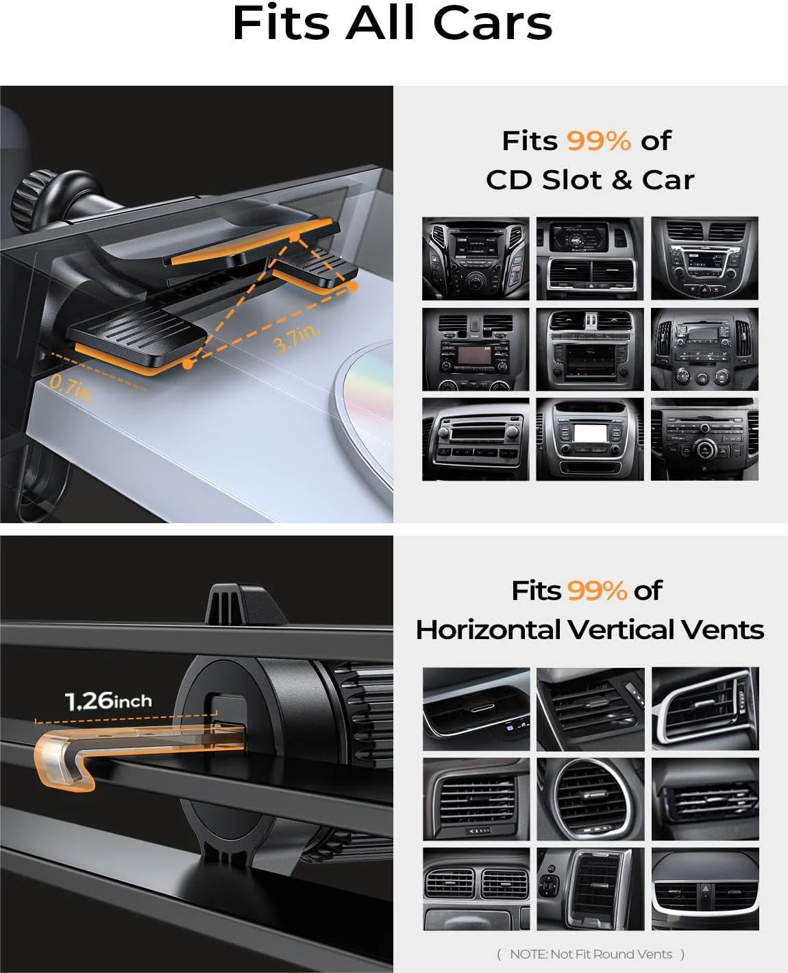 LISEN CD Phone Holder for Car iPhone 17 Adjustable - Image 5