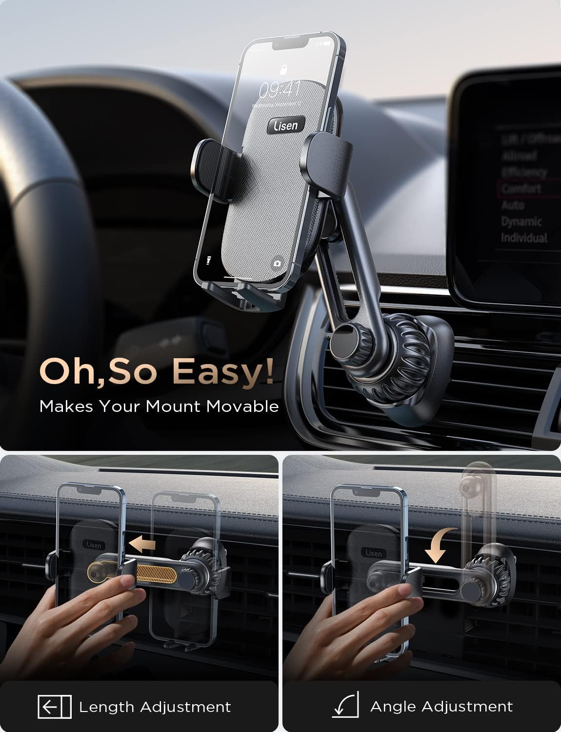 LISEN Cell Phone Car Mount for iPhone - Image 8