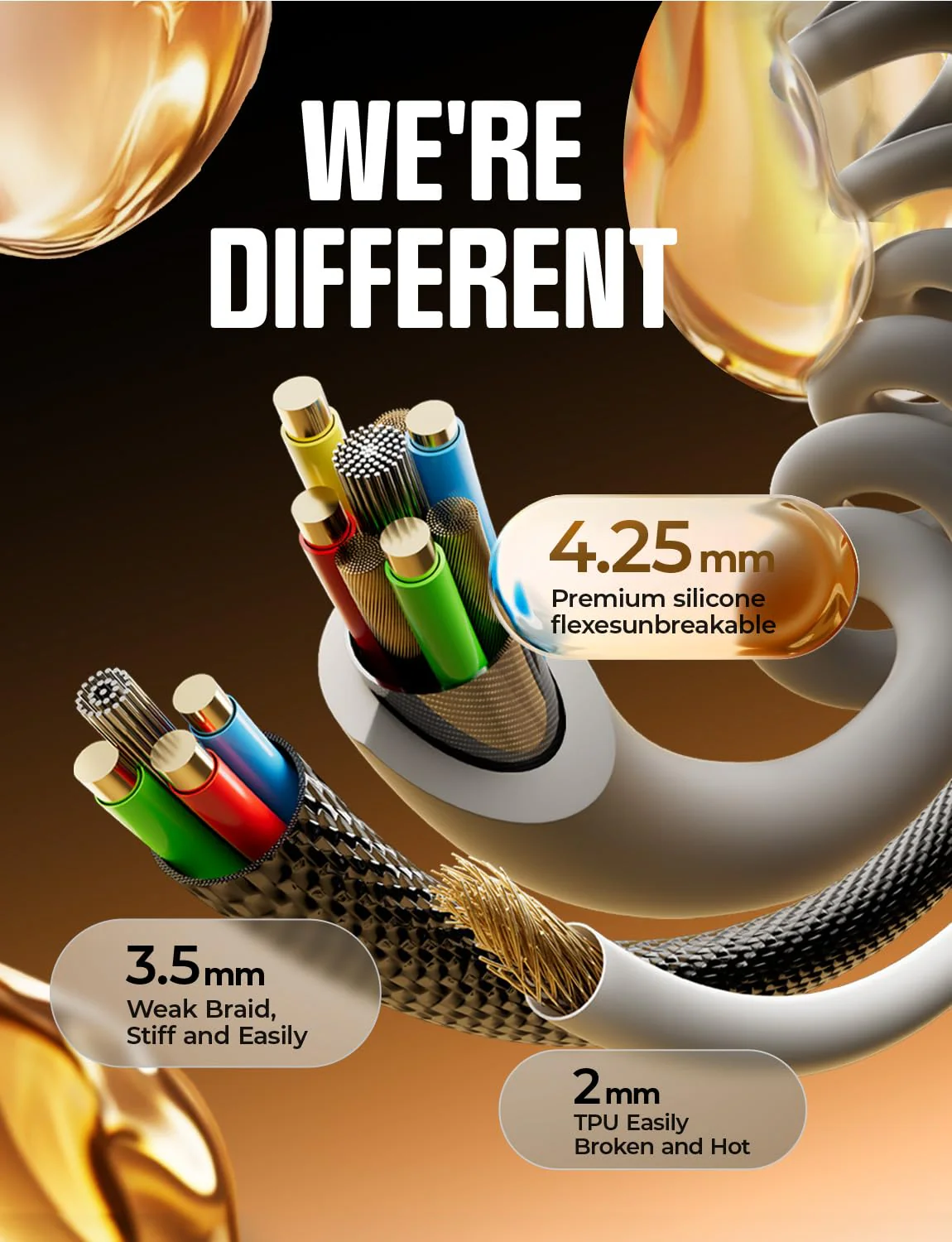LISEN Coiled USB C Cable, 2 Pack for Car Play & Android Auto Cable - Image 7