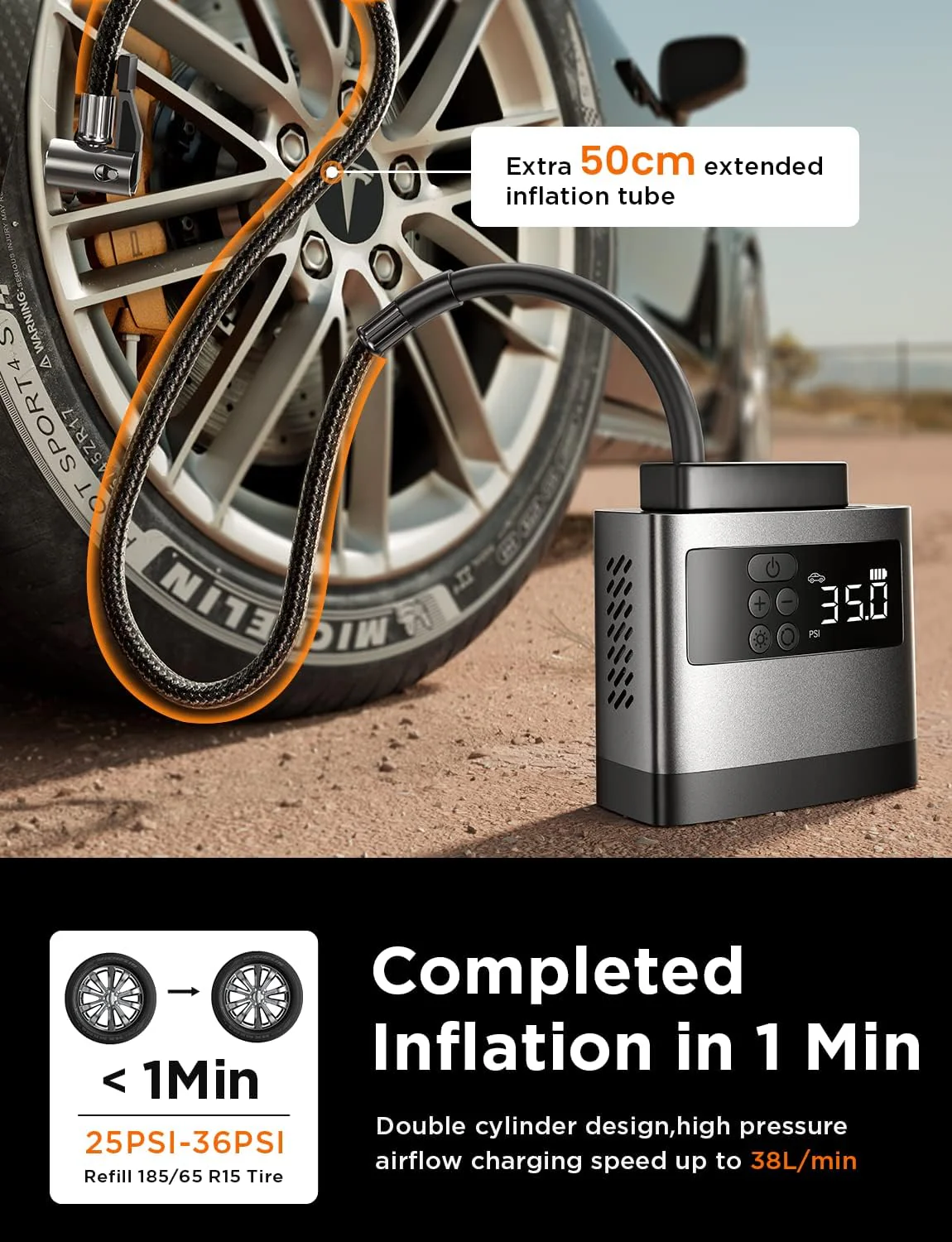 Lisen Cordless Tire Inflator - Image 2