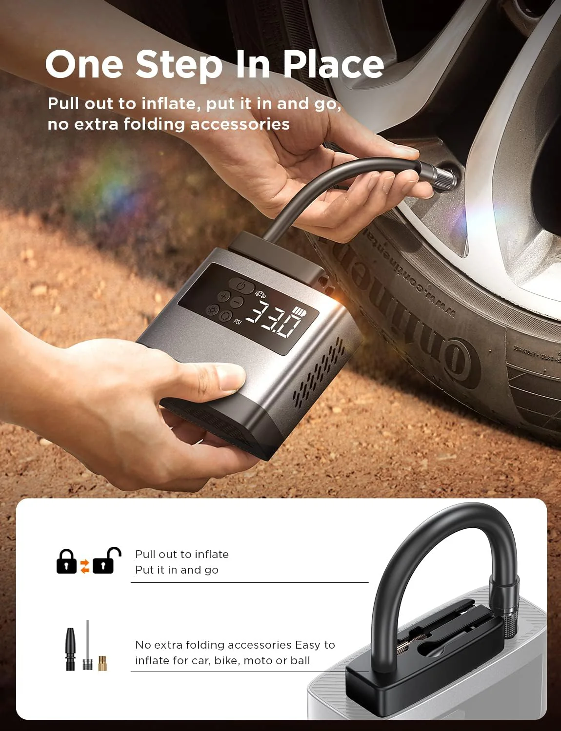 Lisen Cordless Tire Inflator - Image 5