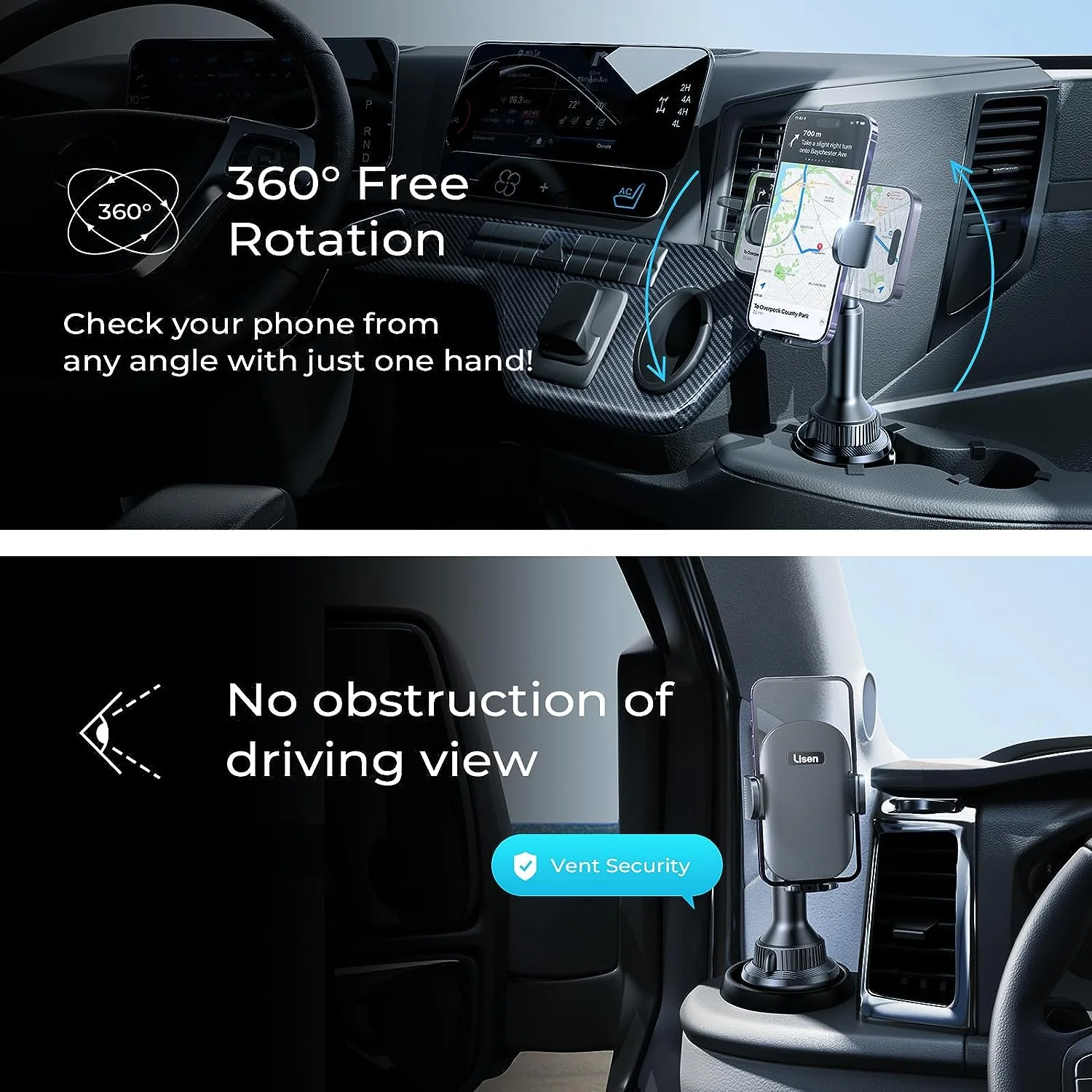 Lisen Cup Holder Phone Mount for Car - Image 6