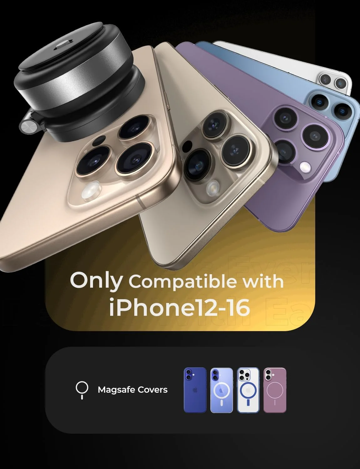 LISEN Electric Suction Cup Phone Mount - Image 3