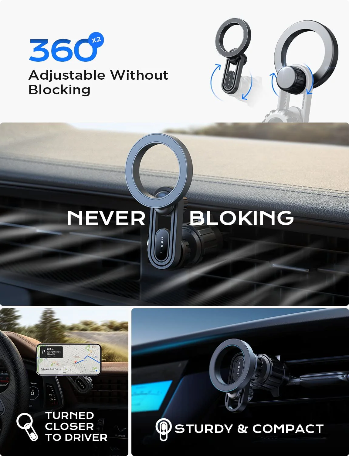 Lisen MagSafe Car Mount for iPhone - Image 8