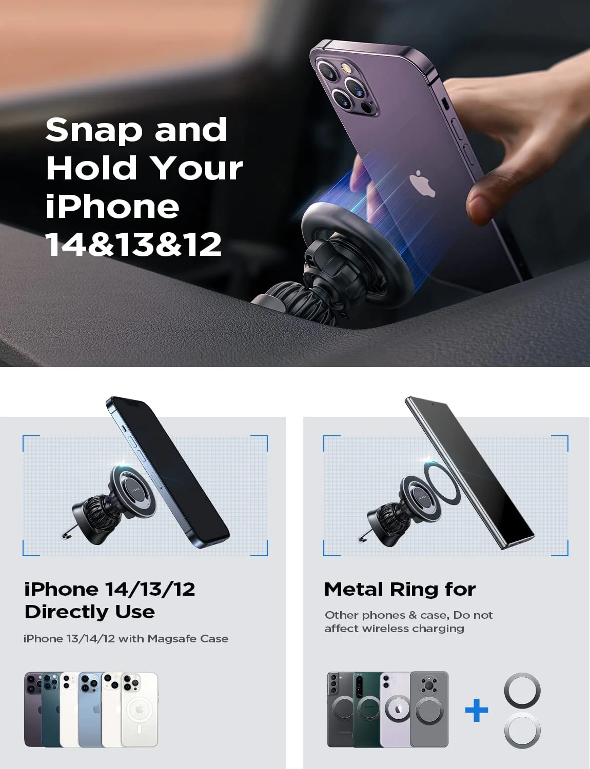 LISEN 360° Rotation MagSafe Car Mount - Image 6