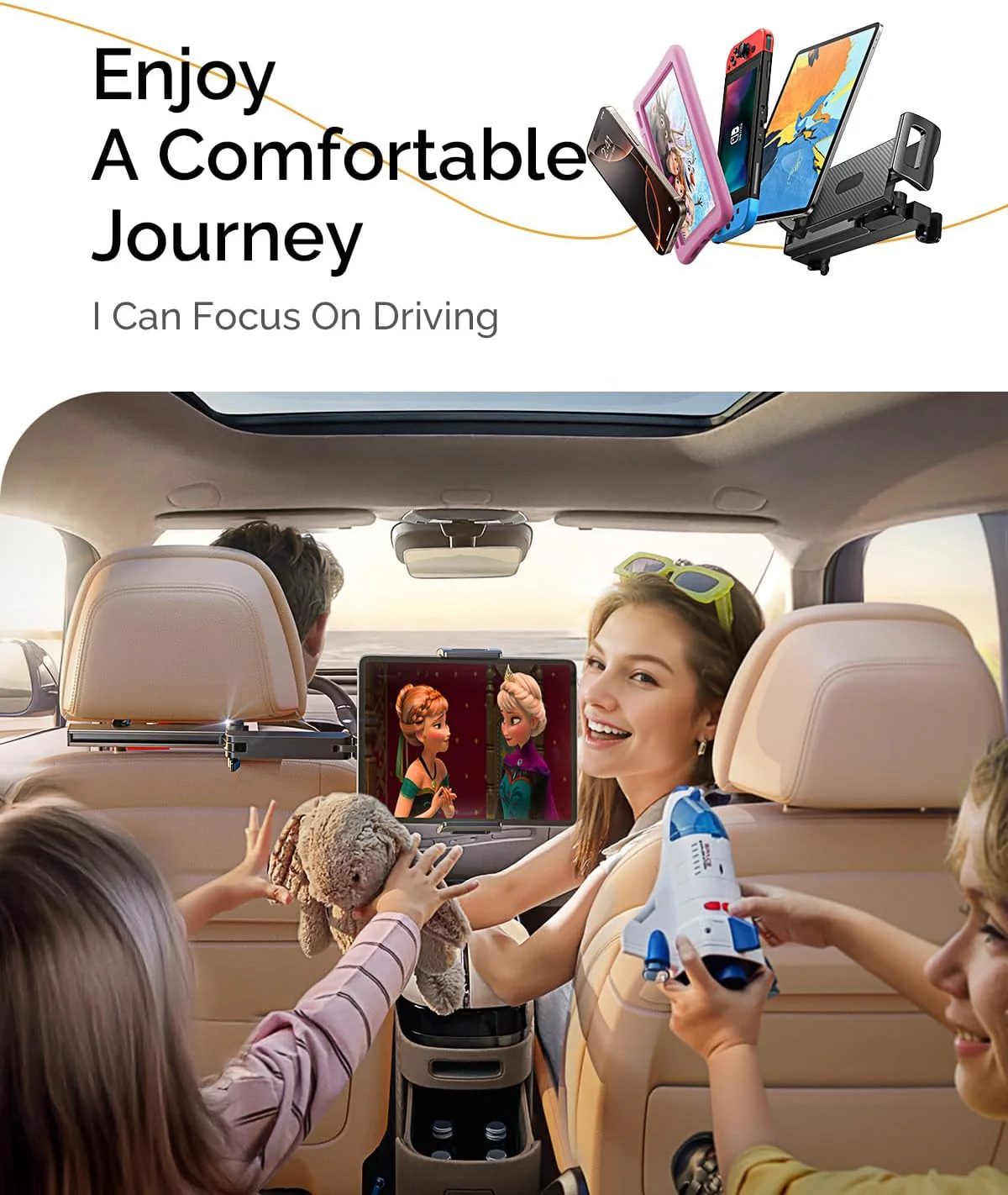 LISEN for iPad Car Mount Tablet Holder - Image 4