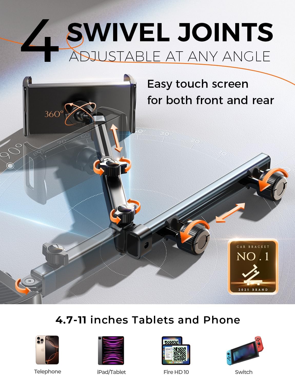 LISEN for iPad Holder for Car Headrest - Image 3