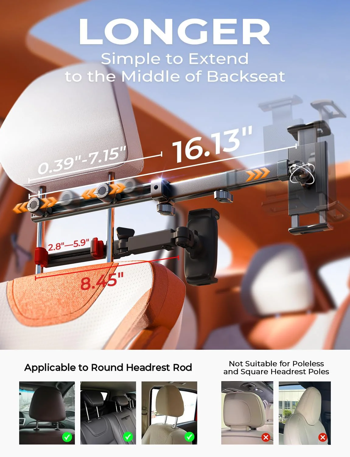 LISEN for iPad Holder for Car Headrest - Image 8