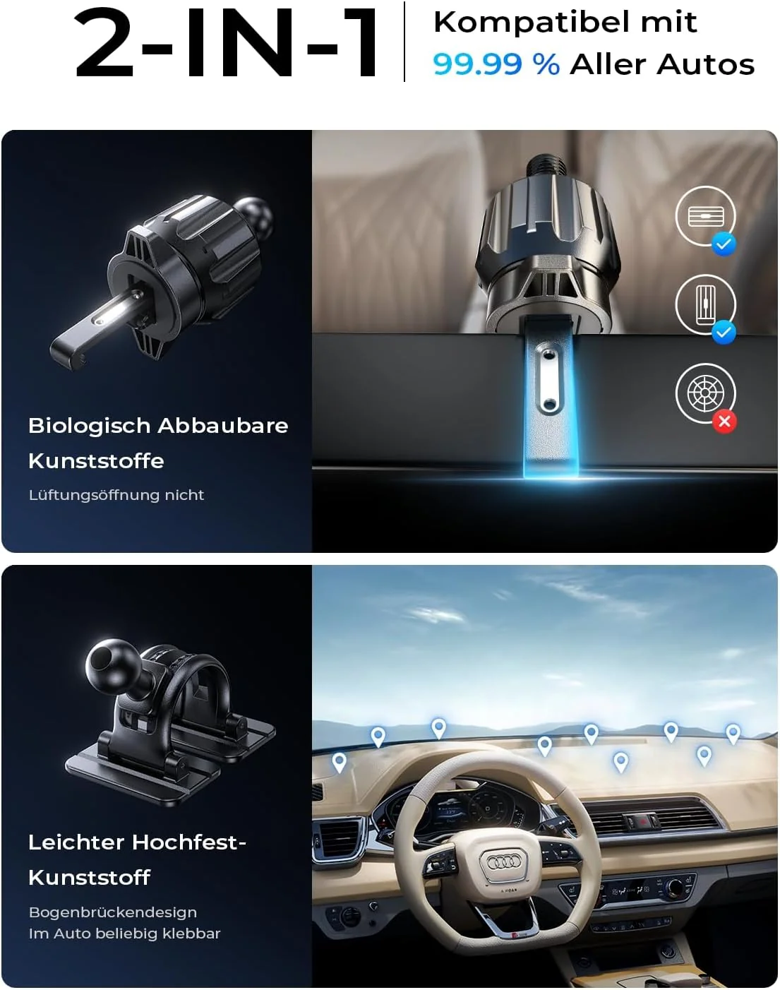 LISEN For Magsafe Car Mount 15 W Mobile Phone Holder Car - Image 2