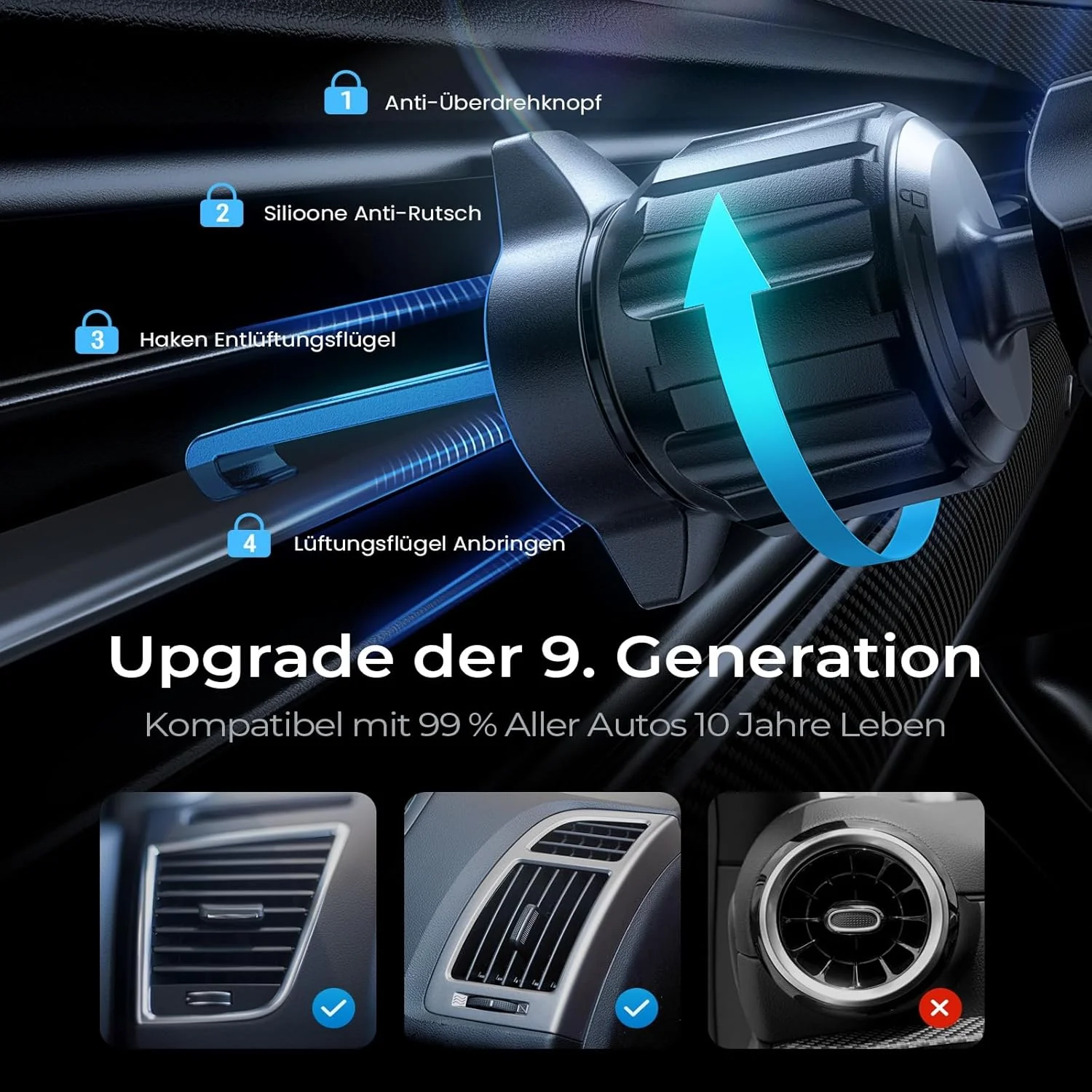 LISEN For Magsafe Car Mount 15 W Mobile Phone Holder Car - Image 8