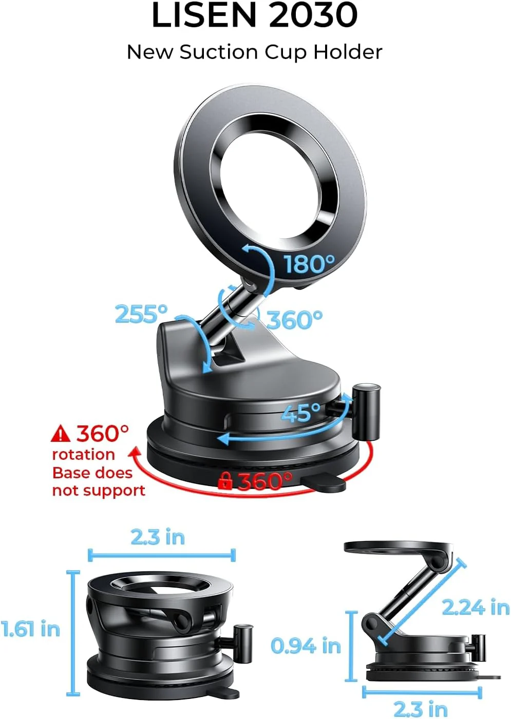 LISEN for Magsafe Car Mount, Cell Phone Holders for Your Car - Image 6