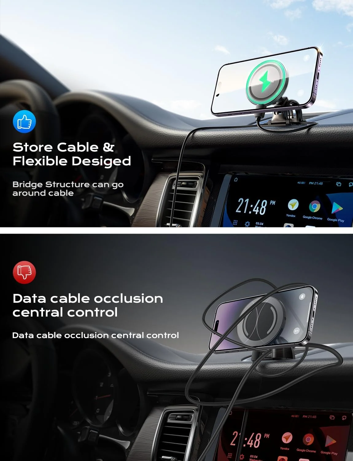 LISEN for MagSafe Car Mount Charger, 15W Wireless - Image 7