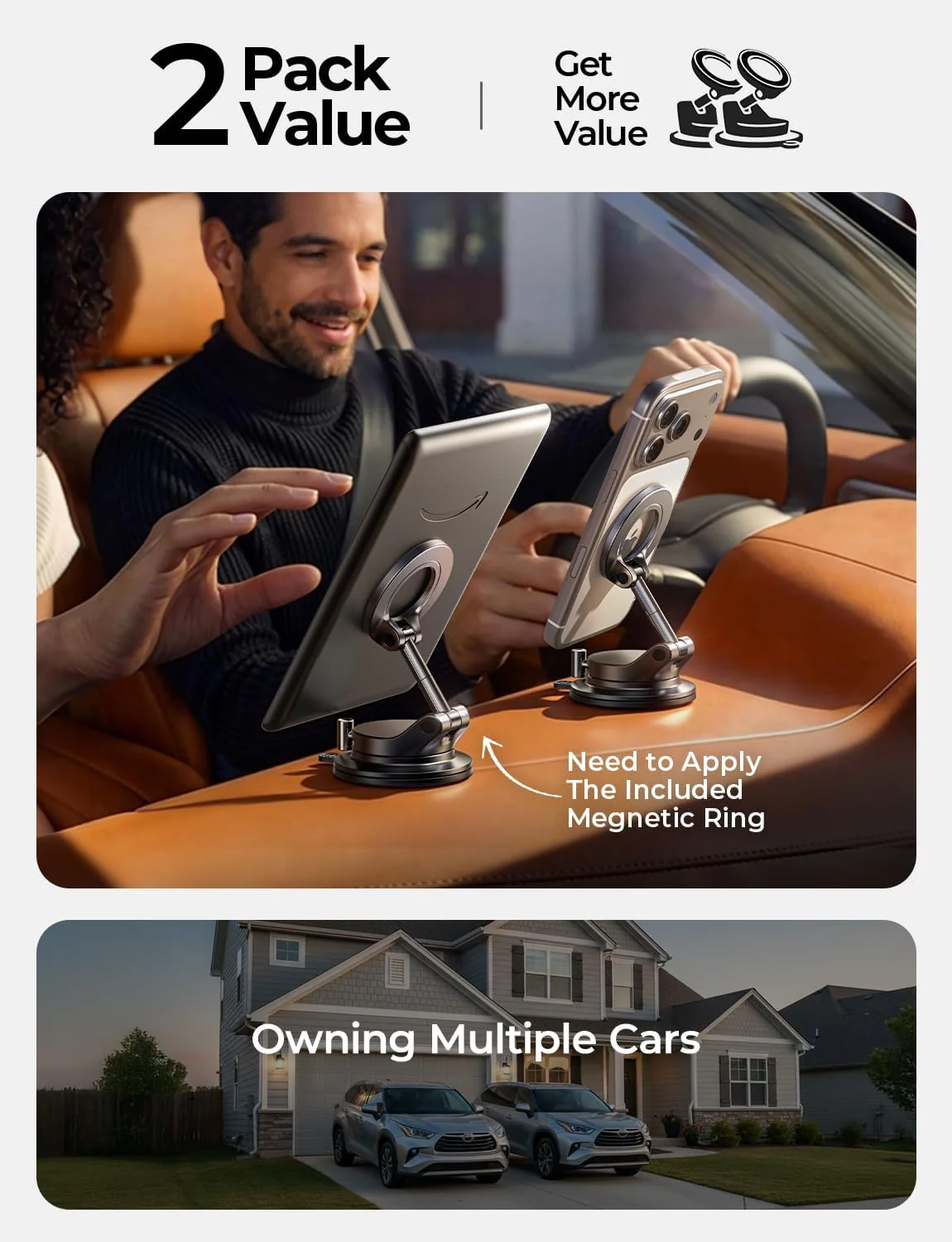 LISEN for Magsafe Car Mount, Magnetic Phone Holders for Your Car - Image 2