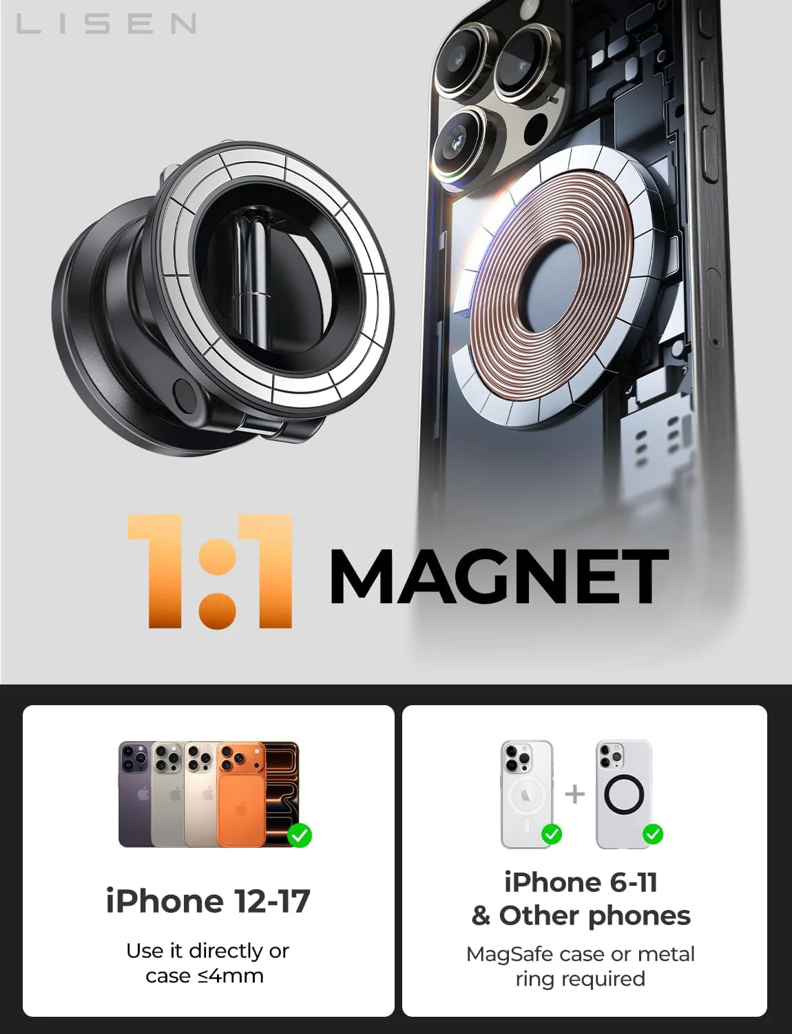 LISEN MagSafe Vacuum Car Mount - Image 7