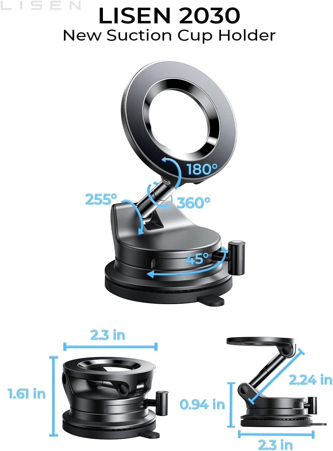LISEN MagSafe Vacuum Car Mount - Image 8