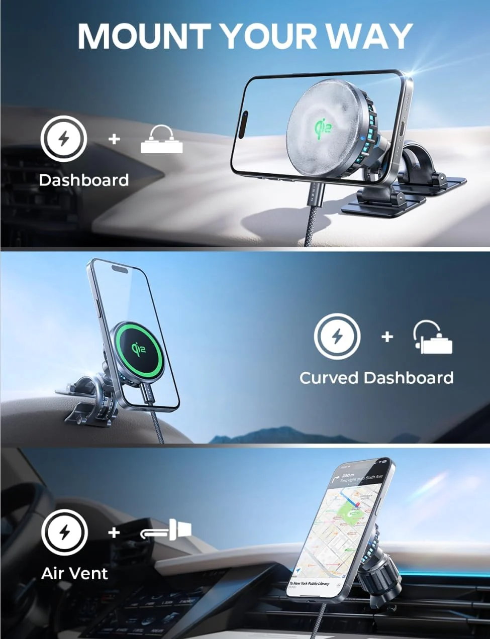 LISEN for Qi2 15W MagSafe Car Mount Charger - Image 7