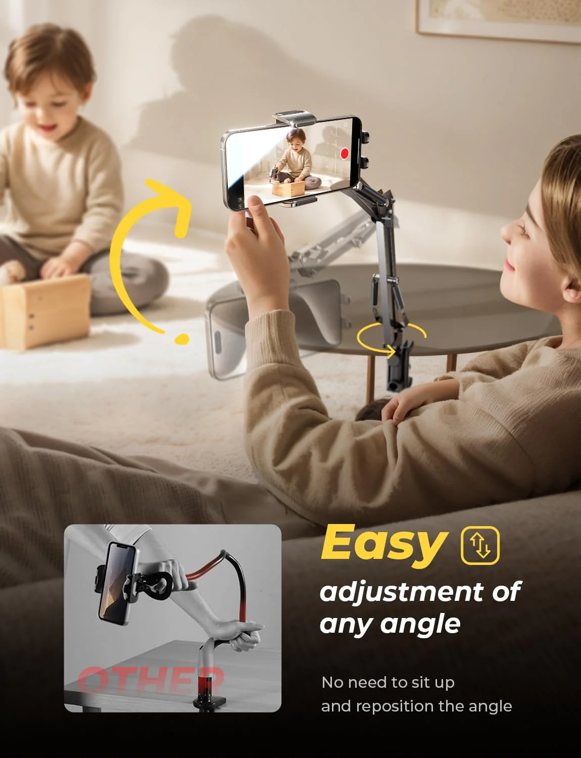 LISEN Gooseneck Phone Holder for Bed Desk - Image 4