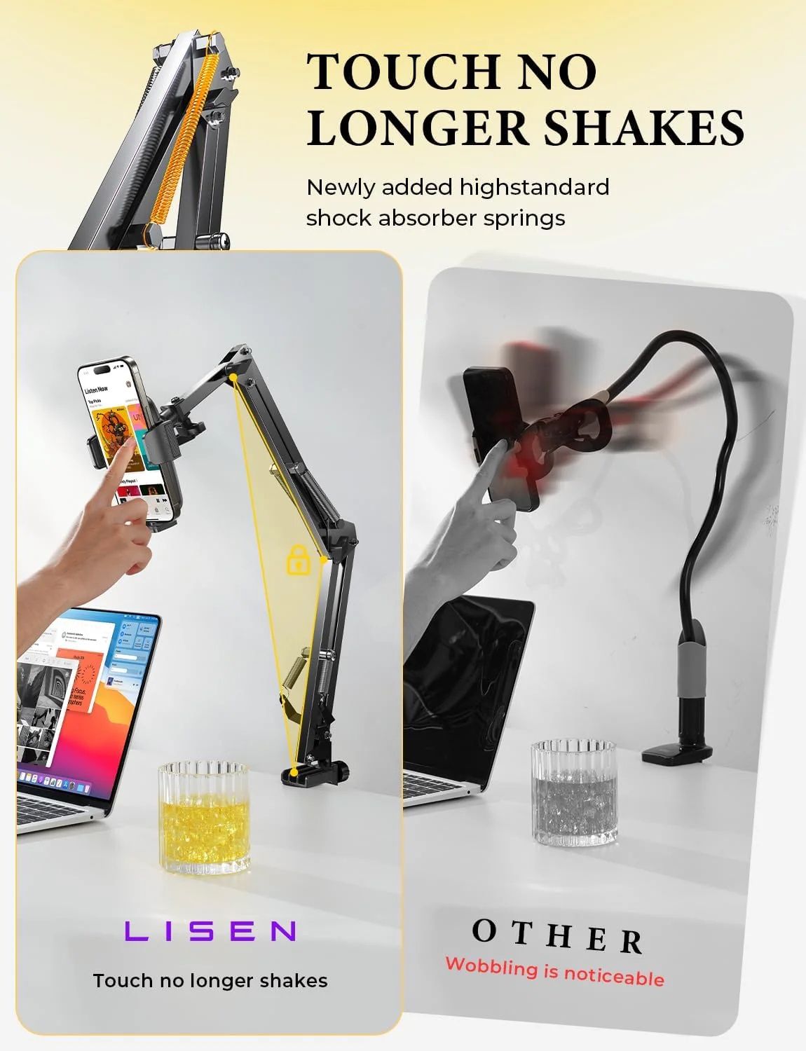 LISEN Gooseneck Phone Holder for Bed Desk - Image 6