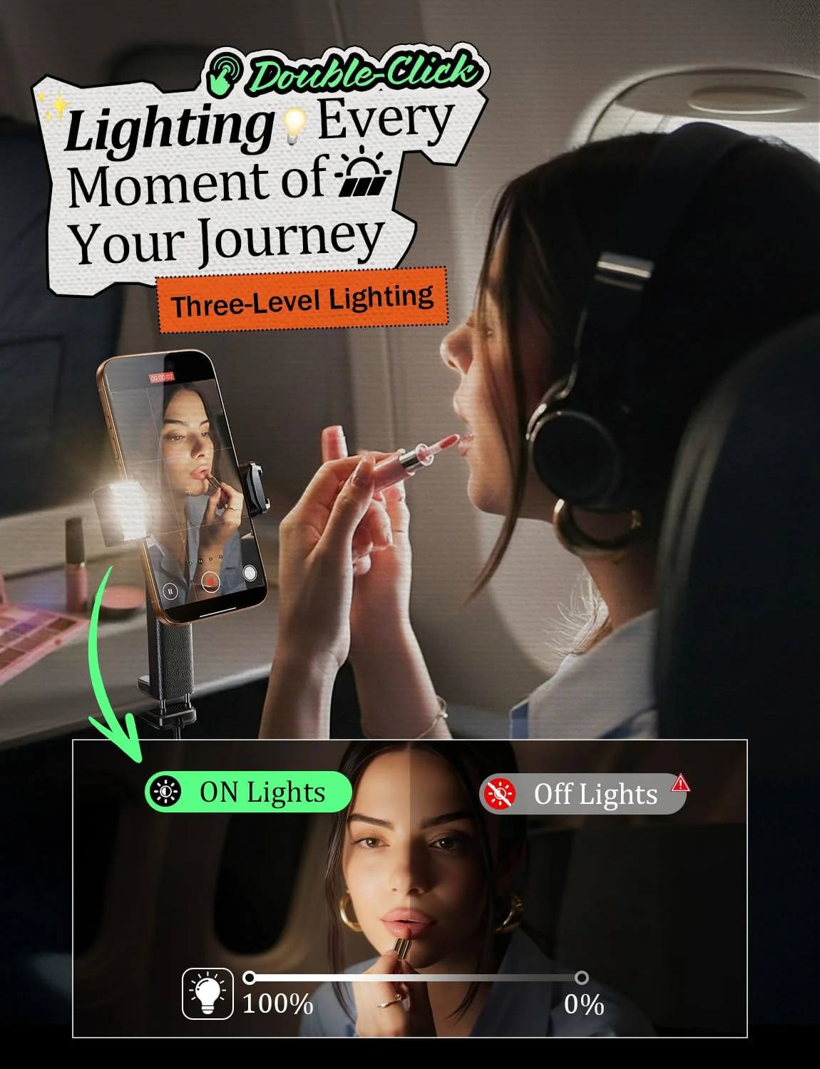 LISEN LED Travel Phone Holder Mount - Image 4