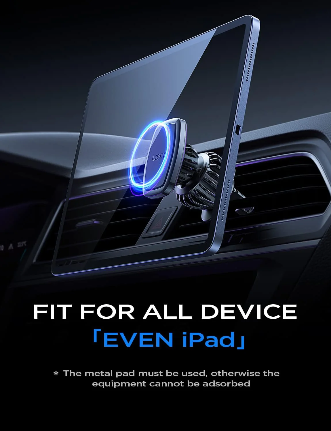 LISEN Magnetic Car Phone Holder for Air Vent - Image 3