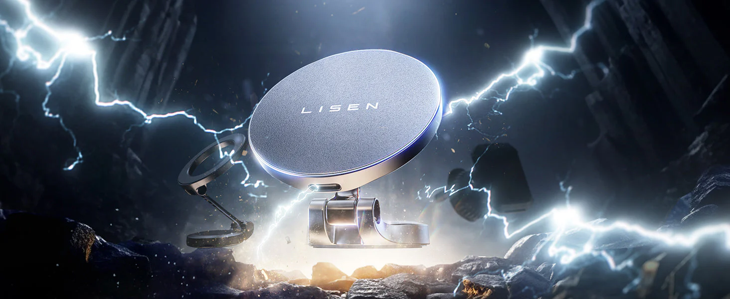 LISEN Mini MagSafe Car Mount Charger[Mini & Fast Charging] - Image 7