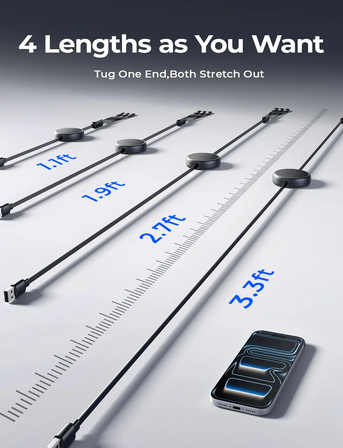 LISEN Multi 3 in 1 Retractable Charging Cable - Image 9