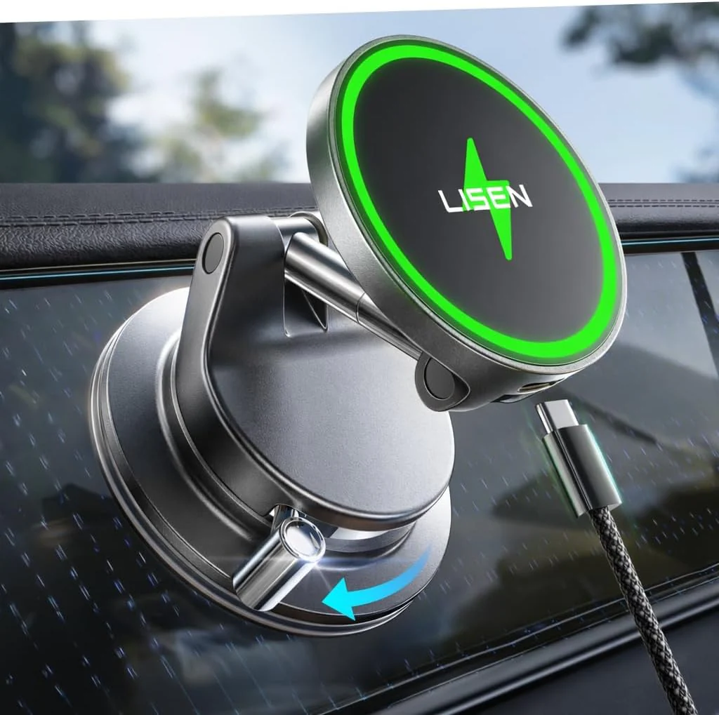 LISEN Qi2.2 25W Magsafe Car Mount Charger - Image 11
