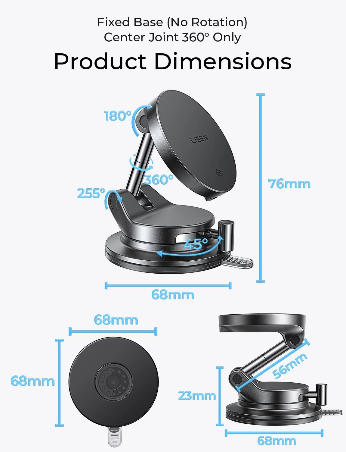 LISEN Qi2.2 25W Magsafe Car Mount Charger - Image 9