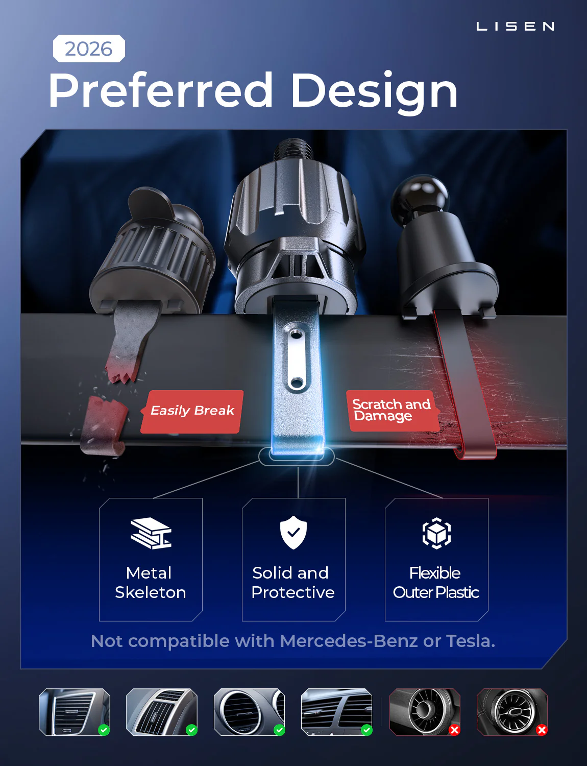 LISEN Qi2.2 25W MagSafe Car Mount Charger - Image 6