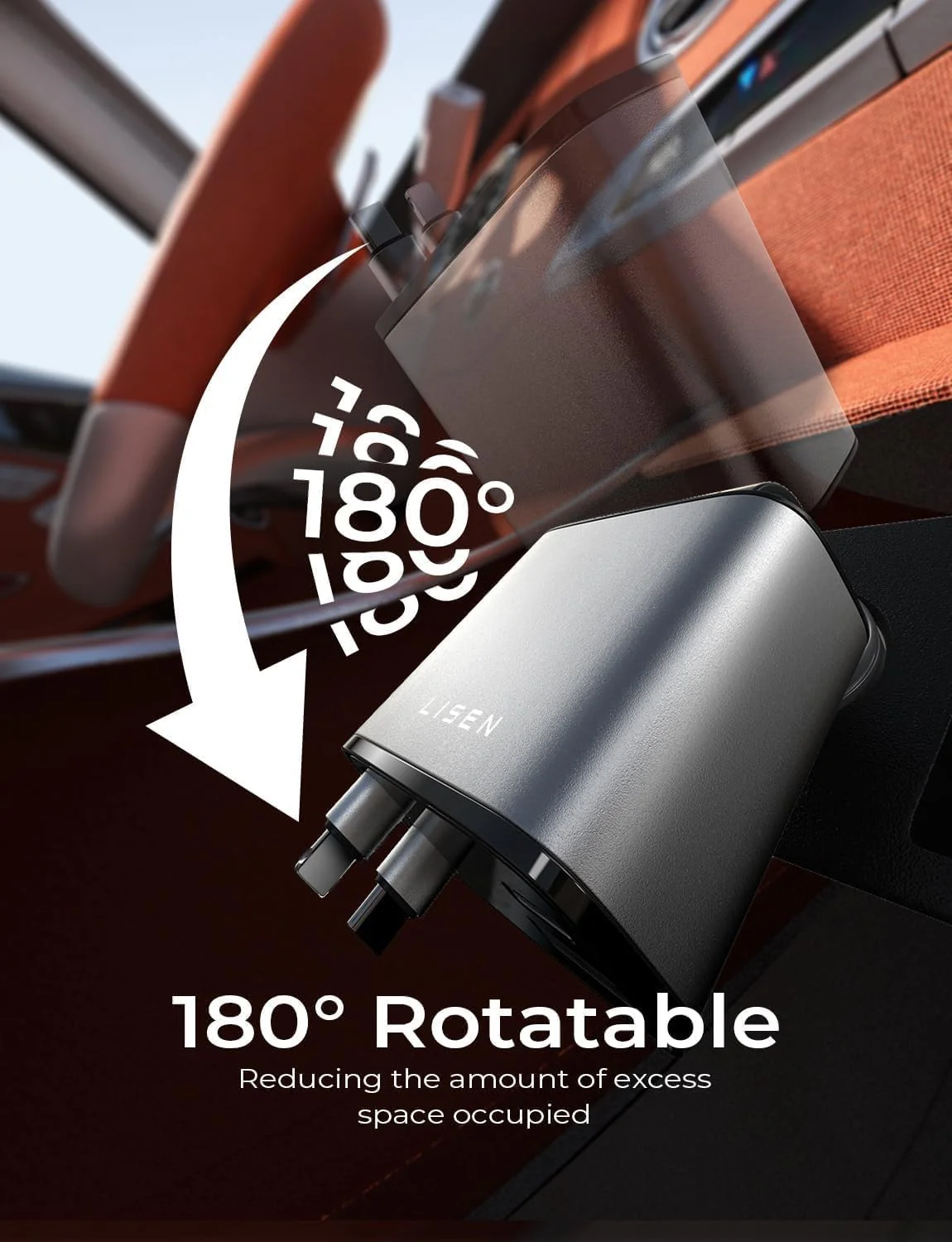 LISEN Retractable Car Charger, [2026 Upgrade 50 inch ] Long 4 in 1 Retractable Cable Car Charger - Image 9