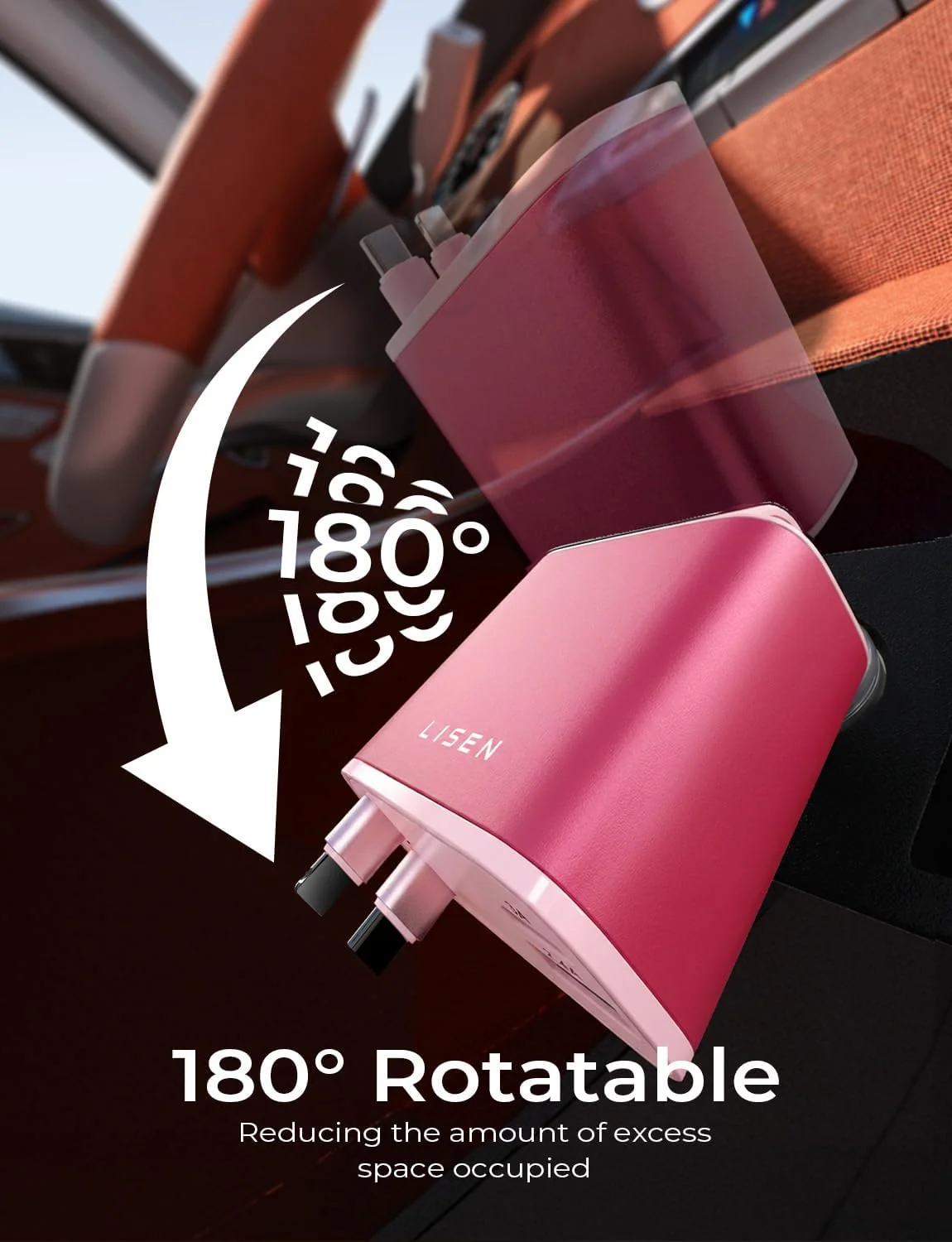 LISEN Retractable Car Charger, 84W Fast Charging Car Phone Charger - Image 5