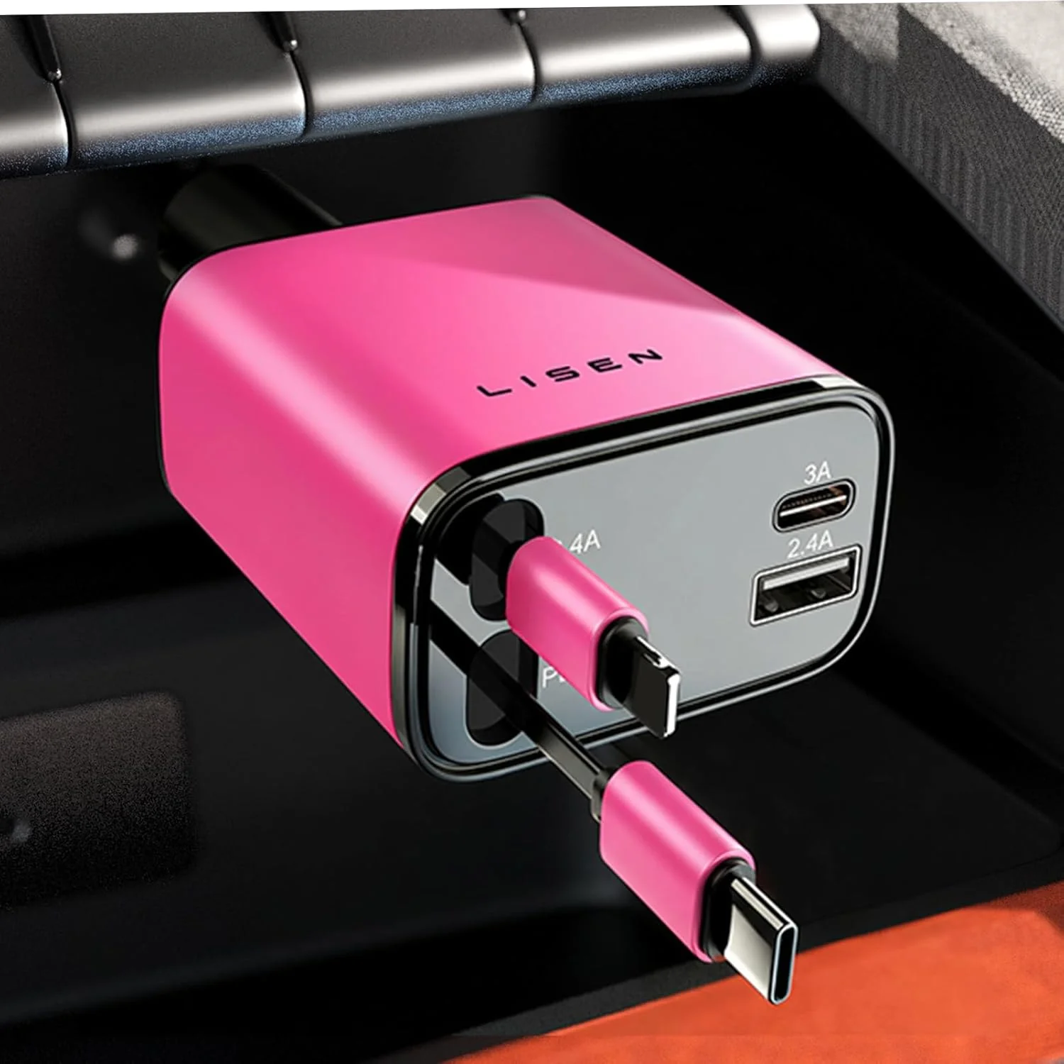 LISEN Retractable 84W Fast Car Charger - Image 11