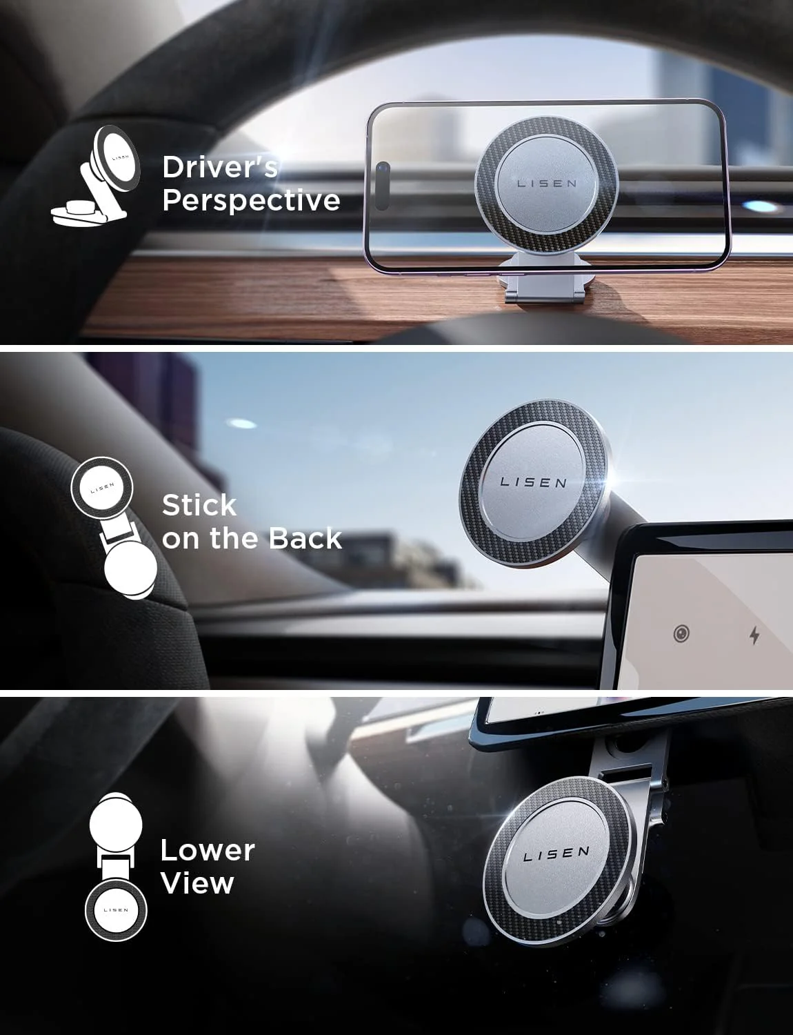 Lisen Tesla MagSafe Phone Mount Holder - Image 3